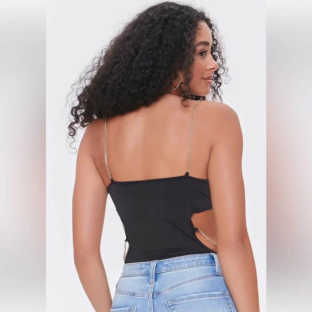 🔸 Forever 21 🔸 chain cutout bodysuit - Picture 2 of 11